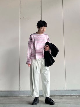 「doors」｜「アイテム（ステンカラーコート）」を使った、いわぶさん（レディース・168cm）の冬コーディネート