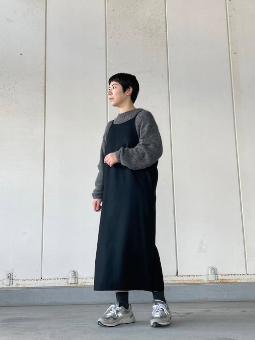 かぐれ ワンピース 「2WAY仕様」 ウールVネックワンピース