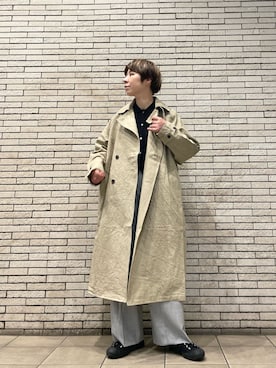 「アイテム（トレンチコート）」を使った、いわぶさん（レディース・168cm）の秋コーディネート