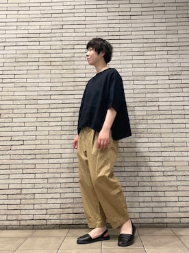 新品タグ付◆ かぐれ リネン半袖クルーネックプルオーバー DOORS リネン半袖クルーネックプルオーバーを使った人気ファッション
