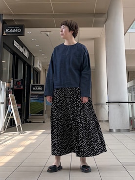 「かぐれ（カグレ）のアイテム」を使った、いわぶさん（レディース・168cm）の春コーディネート