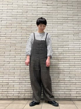 「ナチュラルスタイル」｜「アイテム（オールインワン・サロペット）」を使った、いわぶさん（レディース・168cm）の春コーディネート