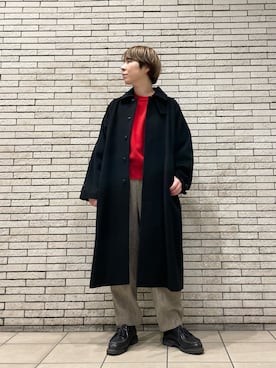 「オトナカジュアル」｜「アイテム（ステンカラーコート）」を使った、いわぶさん（レディース・168cm）の秋コーディネート