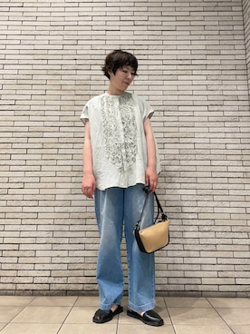 「MARCO BIANCHINI（マルコビアンチーニ）のアイテム」を使った、岩部恵さん（レディース・168cm）の夏コーディネート