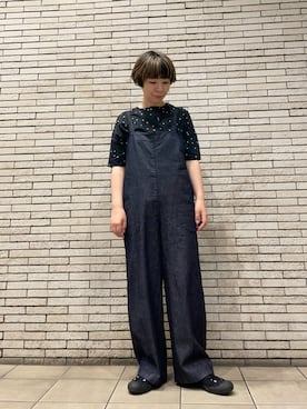 「かぐれ（カグレ）のアイテム（サロペット/オーバーオール）」を使った、いわぶさん（レディース・168cm）の秋コーディネート