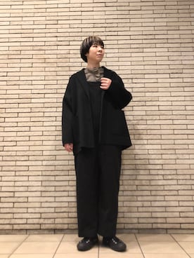 「アイテム（オールインワン・サロペット）」を使った、いわぶさん（レディース・168cm）の冬コーディネート