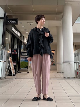 「かぐれ（カグレ）のアイテム」を使った、いわぶさん（レディース・168cm）の夏コーディネート