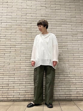 「かぐれ（カグレ）のユーティリティーイージーパンツ（その他パンツ）」を使った、いわぶさん（レディース・168cm）の夏コーディネート