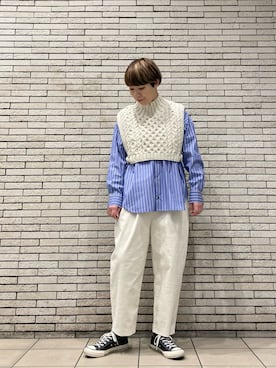 「かぐれ（カグレ）のアイテム（ニット/セーター）」を使った、いわぶさん（レディース・168cm）の秋コーディネート