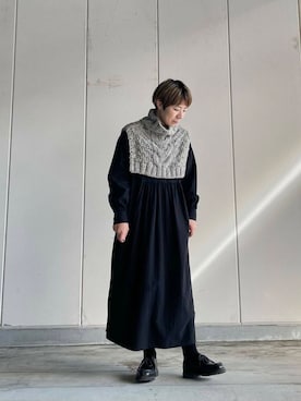 「アイテム（ネックウォーマー/スヌード）」を使った、いわぶさん（レディース・168cm）の秋コーディネート