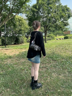 「アイテム（デニムスカート）」を使った、yuki ⸝⸝  さん（レディース・148cm）の秋コーディネート