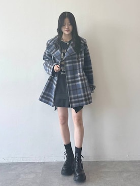 「アイテム（チェスターコート）」を使った、meiさん（レディース・167cm）の秋コーディネート