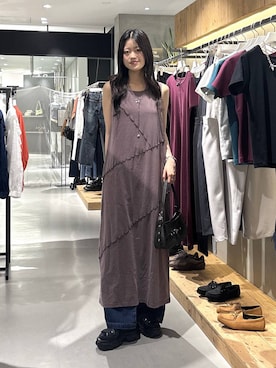 「PBLIM（ページボーイリム）のアイテム」を使った、meiさん（レディース・167cm）の春コーディネート