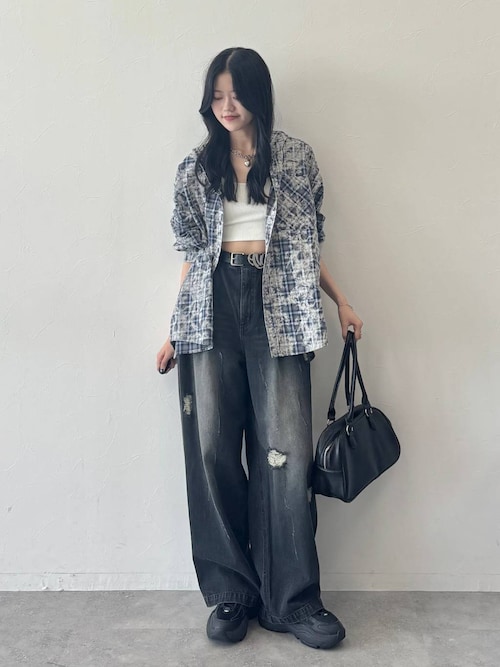 ブラウス シャツ 「UNISEX」オンブレフードシャツ レディース メンズ UNISEX》オンブレフードシャツ（シャツ/ブラウス）｜PBLIM