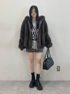 「アイテム（ブルゾン）」を使った、meiさん（レディース・167cm）の秋コーディネート