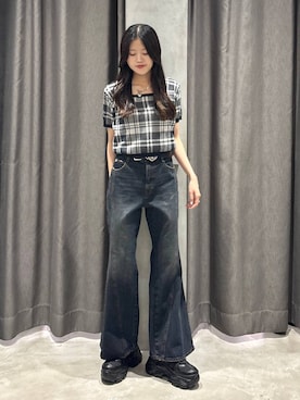 「Anui（アニュイ）のアイテム」を使った、meiさん（レディース・166cm）の夏コーディネート