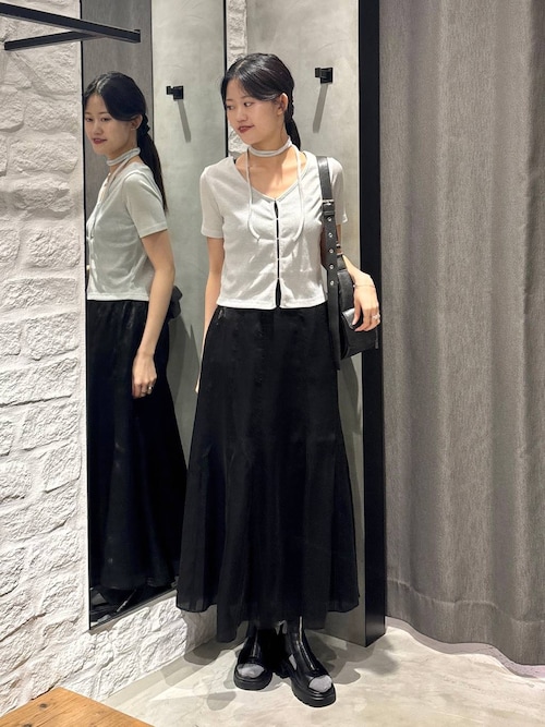 archivio スカート LADIES>ボーダー切替ニットスカート（スカート）｜archivio