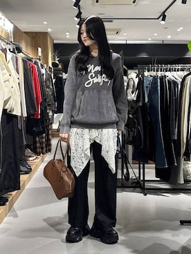 「アイテム（チュニック）」を使った、meiさん（レディース・167cm・20代）の秋コーディネート