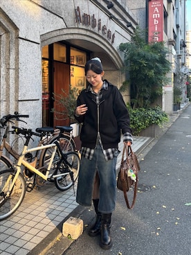 「PBLIM（ページボーイリム）のアイテム（ブルゾン）」を使った、meiさん（レディース・167cm）の秋コーディネート