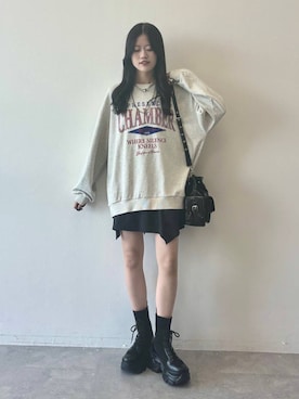 「アイテム（スウェット）」を使った、meiさん（レディース・167cm）の夏コーディネート
