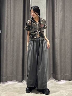 「アイテム（パーカー）」を使った、meiさん（レディース・166cm・20代）の夏コーディネート