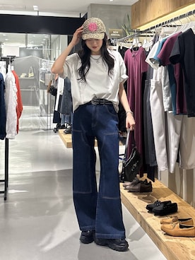 「PAGEBOY（ページボーイ）のアイテム（キャップ）」を使った、meiさん（レディース・167cm）の春コーディネート