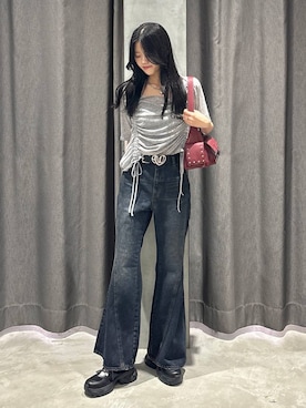 「Anui（アニュイ）のアイテム」を使った、meiさん（レディース・166cm）の夏コーディネート