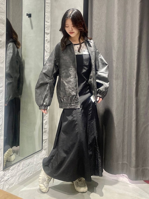 PAGEBOY サンドヴィンテージレザーブルゾン PAGEBOY サンド