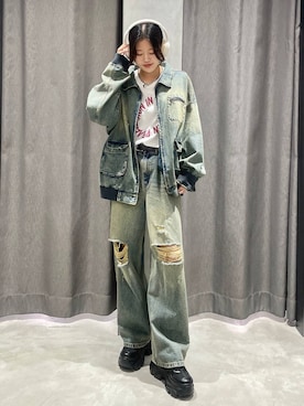 「アイテム（ブルゾン）」を使った、meiさん（レディース・166cm・20代）の秋コーディネート