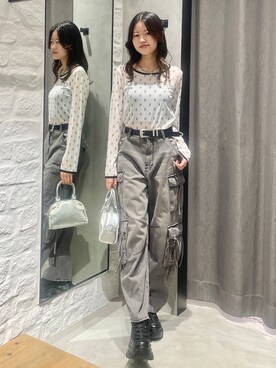 「PAGEBOY（ページボーイ）のレトロボストンBAG（ショルダーバッグ）」を使った、meiさん（レディース・166cm）の秋コーディネート