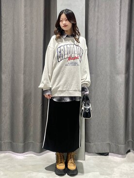 「PAGEBOY（ページボーイ）のレトロボストンBAG（ショルダーバッグ）」を使った、meiさん（レディース・166cm）の秋コーディネート