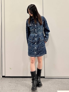 「デニムワンピース」｜meiさん（レディース・166cm・20代）の春コーディネート