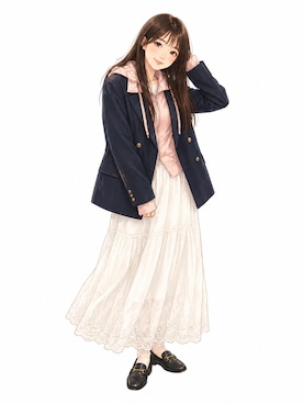 「CORNERS（コーナーズ）のアイテム」を使った、asanofukuさん（レディース・162cm）の春コーディネート