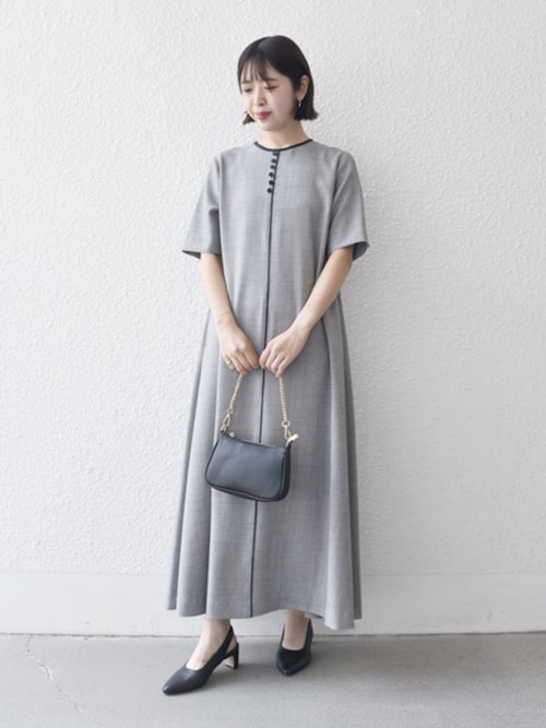 SHIPS any:〈洗濯機可能〉ウーステッド パイピング ボタン フレア