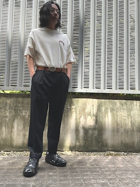 「アイテム（シューズアクセサリー）」を使った、y0hy0hさん（メンズ・173cm）の夏コーディネート