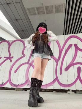 「アイテム（帽子）」を使った、nonchanさん（キッズ・125cm）の秋コーディネート