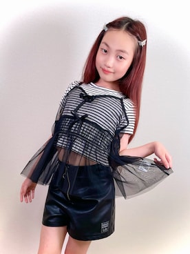 「アイテム（アンサンブル）」を使った、yukinoさん（キッズ・130cm）の春コーディネート