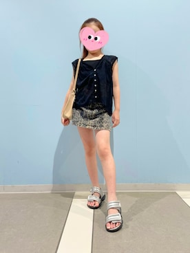 「アイテム（シャツ/ブラウス）」を使った、nonchanさん（キッズ・123cm）の秋コーディネート