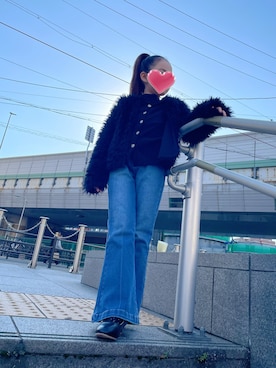 「ポニーテール」｜「アイテム（レッグウェア）」を使った、yukinoさん（キッズ・125cm）の冬コーディネート