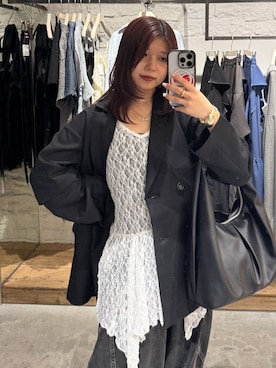 「PAGEBOY（ページボーイ）のアイテム（ジャケット/アウター）」を使った、emiri0712さん（レディース・147cm）の春コーディネート