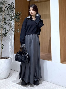 「アイテム（ボストンバッグ）」を使った、emiri0712さん（レディース・147cm）の秋コーディネート