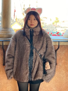 「アイテム（ブルゾン）」を使った、emiri0712さん（レディース・147cm）の冬コーディネート