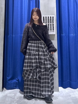 「アイテム（ボディバッグ/ウエストポーチ）」を使った、emiri0712さん（レディース・147cm）の冬コーディネート