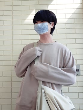 「PARKS TOKYO SELECT（パークストウキョウセレクト）のレザーベルト（ベルト）」を使った、remiさん（メンズ・181cm）の冬コーディネート