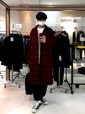「G.O.C（ジーオーシー）のアイテム（カーゴパンツ）」を使った、remiさん（メンズ・181cm）の秋コーディネート