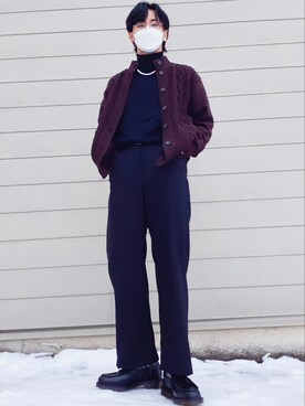 「IKKA LOUNGE（イッカラウンジ）のアイテム」を使った、remiさん（メンズ・181cm）の冬コーディネート