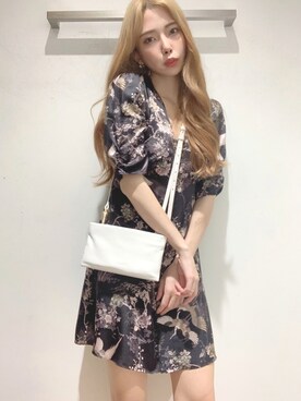 「ミニワンピ」｜Hannaさん（レディース・166cm）の夏コーディネート