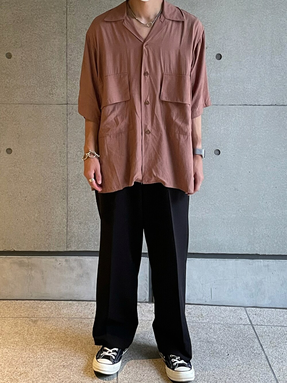 「夏コーデ、CT70s」｜「YOKEのアイテム（シャツ/ブラウス、その他）」を使った、ゆーさん（メンズ・167cm）の夏コーディネートの1枚目の写真
