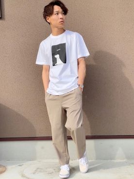「グレージュ」｜「アイテム（その他）」を使った、Kei_zaKiさん（メンズ・175cm）の夏コーディネート