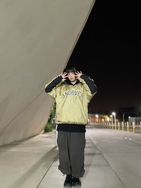 「Dickies（ディッキーズ）のアイテム（Tops、ブラック系）」を使った、Gin さん（レディース・150cm）の冬コーディネート